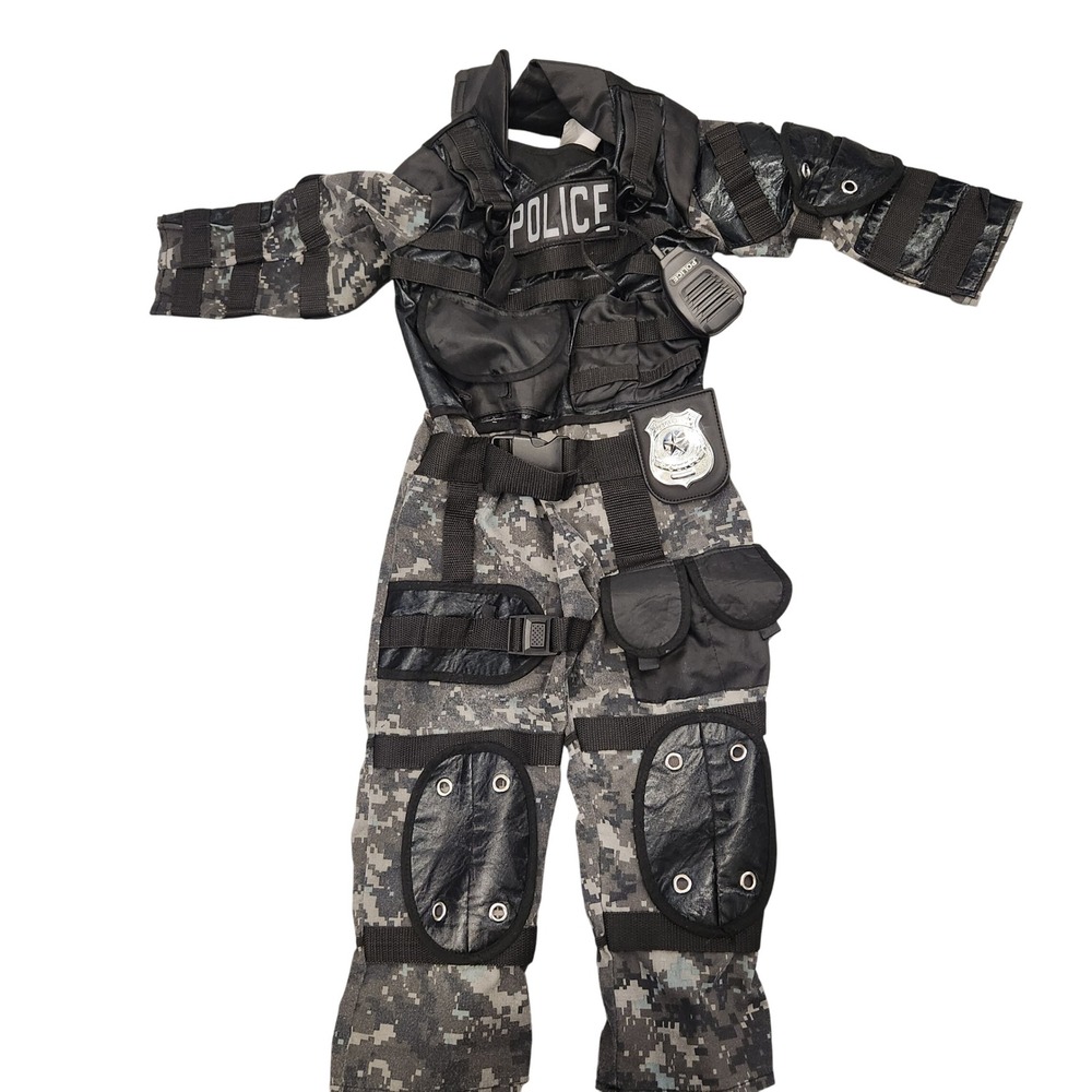 Teetot & Company Police‎ Costume Kids Size 3-4 Camo Halloween Cosplay
